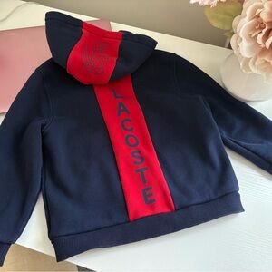 🐊 Lacoste Dark Blue and Red Zip-Up Jacket